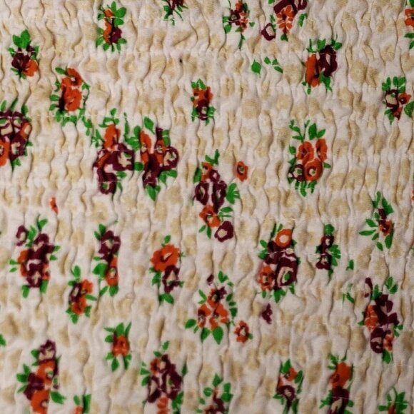 Topshop Womens White Floral  Shirred Short Sleeve Crop Top 12 - Picture 4 of 6